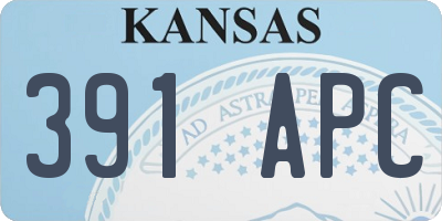 KS license plate 391APC