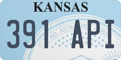 KS license plate 391API