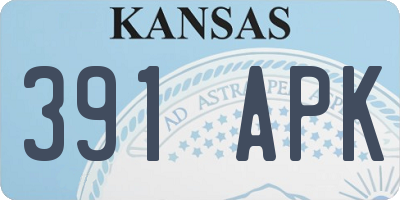 KS license plate 391APK