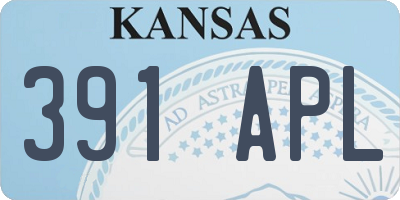 KS license plate 391APL