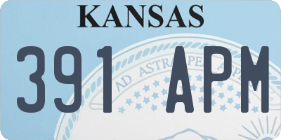 KS license plate 391APM