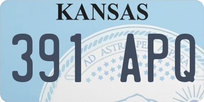 KS license plate 391APQ
