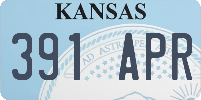 KS license plate 391APR