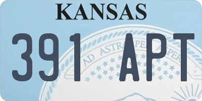 KS license plate 391APT