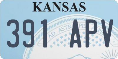 KS license plate 391APV