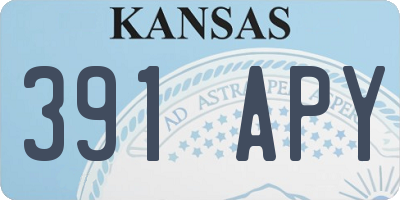 KS license plate 391APY