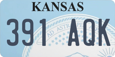 KS license plate 391AQK
