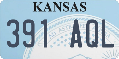 KS license plate 391AQL