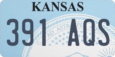 KS license plate 391AQS