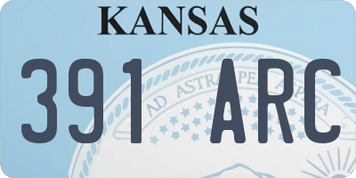 KS license plate 391ARC