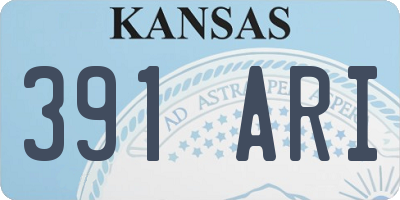 KS license plate 391ARI