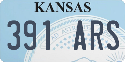KS license plate 391ARS