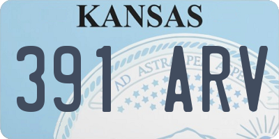 KS license plate 391ARV