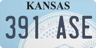 KS license plate 391ASE