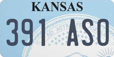KS license plate 391ASO