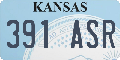KS license plate 391ASR