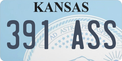 KS license plate 391ASS