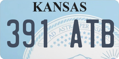 KS license plate 391ATB