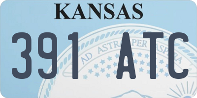 KS license plate 391ATC