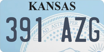 KS license plate 391AZG