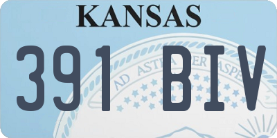 KS license plate 391BIV