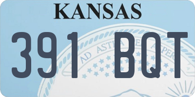 KS license plate 391BQT
