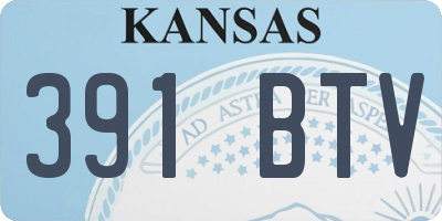 KS license plate 391BTV