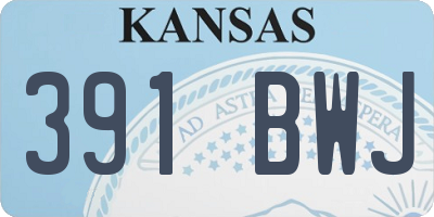 KS license plate 391BWJ