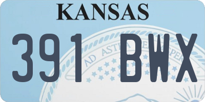 KS license plate 391BWX