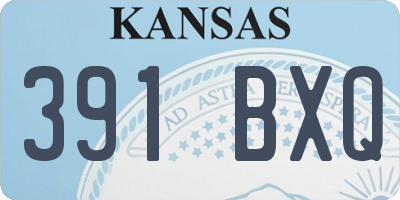 KS license plate 391BXQ
