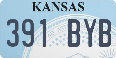 KS license plate 391BYB