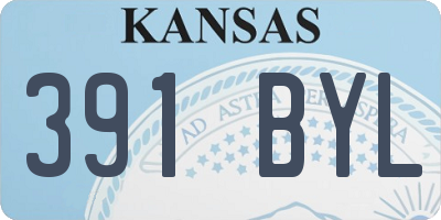 KS license plate 391BYL