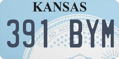 KS license plate 391BYM