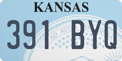 KS license plate 391BYQ
