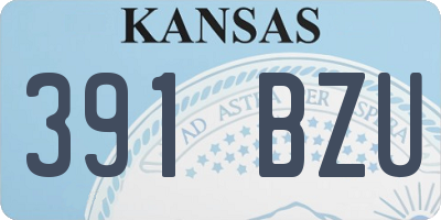 KS license plate 391BZU