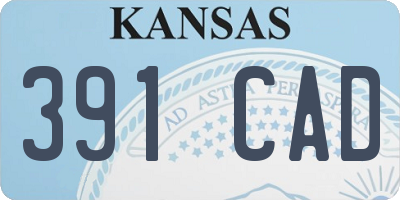 KS license plate 391CAD