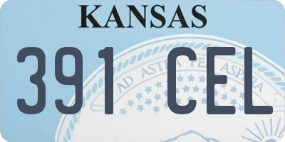 KS license plate 391CEL