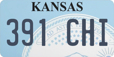 KS license plate 391CHI