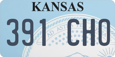 KS license plate 391CHO