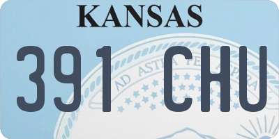 KS license plate 391CHU