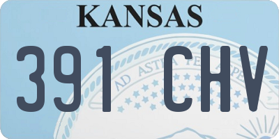 KS license plate 391CHV
