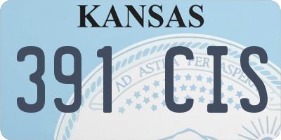 KS license plate 391CIS