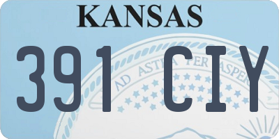 KS license plate 391CIY