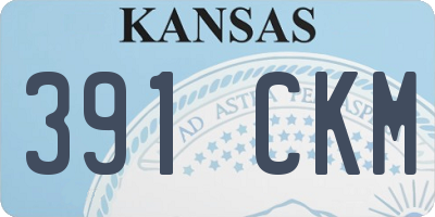 KS license plate 391CKM