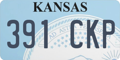 KS license plate 391CKP