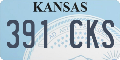 KS license plate 391CKS