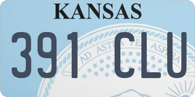 KS license plate 391CLU