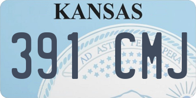 KS license plate 391CMJ