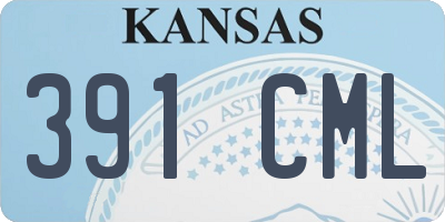 KS license plate 391CML