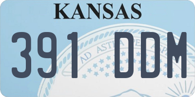 KS license plate 391DDM